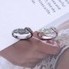 Wendalern Emerald Snake Rings Open Adjustable Crystal Snake Shaped Rings