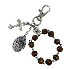 St Christopher Medal For Car - Car Rosary For Rearview Mirror - St. Christopher Keychain Rosary For Car Rearview Mirror