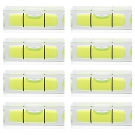 JYK 8Pcs Small Bubble Level Frame Mural Hanging 10x10x29mm Mini Square Spirit Level Picture Hanging Levels Mark Measuring Instruments