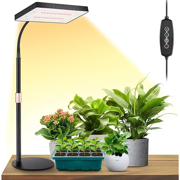 LBW 2024 Desk Grow Light, Full Spectrum Plant Light for