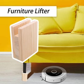 Etfbuy 4PCS Width Groove Wood Bed Desk Risers Lifter Table Cube Furniture Storage Groove Fit Sofa