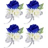 ChezMax Rose Boutonniere Handmade Flower Artificial Corsage with Clip and