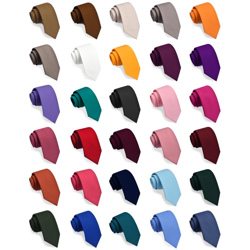 GUSLESON - Corbata de 8 cm (8 cm), color liso,