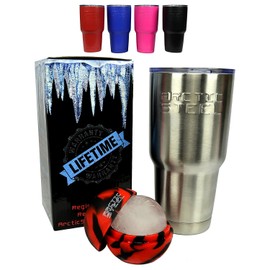 Stainless Steel 30oz Tumbler & Ice Maker | Durable Stainless Steel Double Wall Vacuum Insulated | BPA Free & Environmentally Friendly Travel Mug | Zero Sweat Rambler