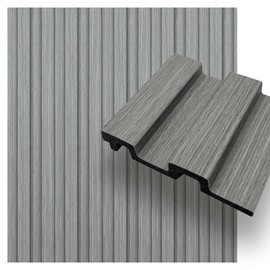 Concord 3D Wall Panels | Sample - Grey | 4” x 4.8” | Waterproof Paneling | CO100-02