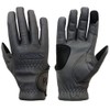 eGLOVE Equest Grip Pro Leather Touch Screen Riding Gloves (Grey,