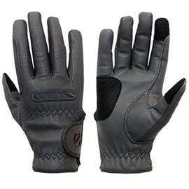eGLOVE Equest Grip Pro Leather Touch Screen Riding Gloves (Grey, XXS)