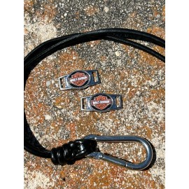 SLAB 12 2 ~ Harley Davidson  Paracord Charms Oval or Mini Dog Tag shoelace charms - Ovals Black