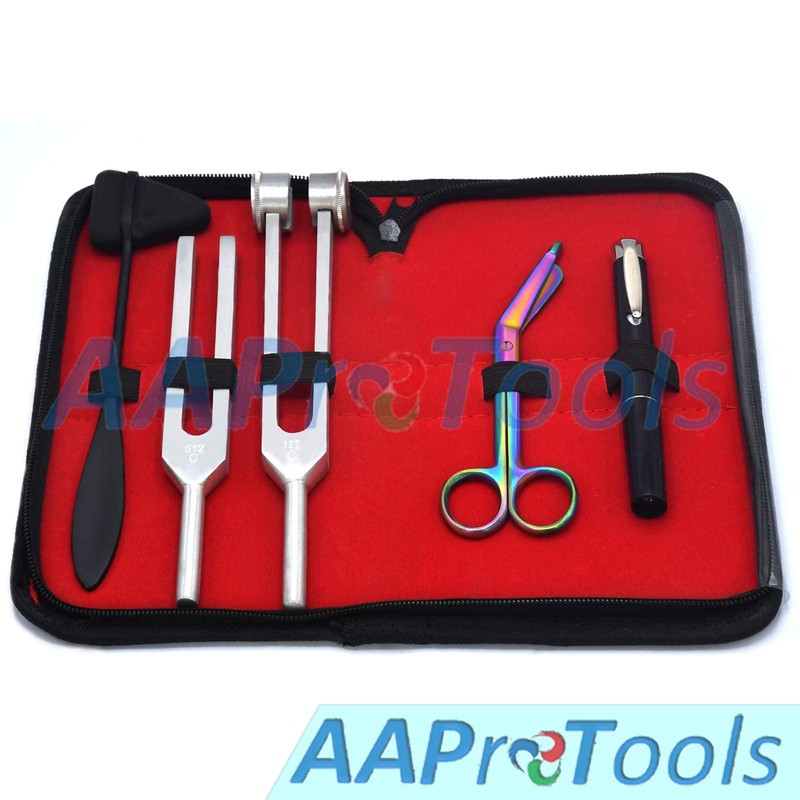 AAProTools Set of 5 pcs Reflex Hammer + Penlight +