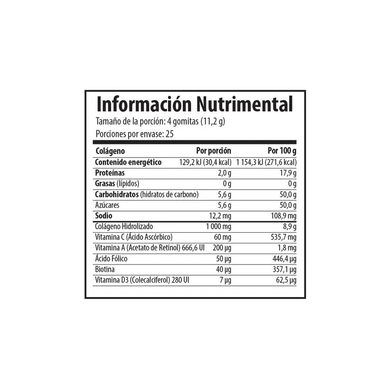100 Gomitas Colágeno + Biotina Belabear Vitamina A, C Y