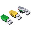 3pcs 1:50 Garbage Truck Models Set Plastic Alloy Sanitation Tanker