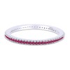 Jewel Zone US Simulated Ruby Eternity Stackable Wedding Ring in