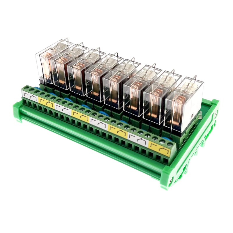 ANMBEST 8 Channel AC/DC 24V Rail Mount Relay Interface Module