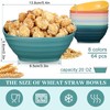 Gejoy 64 Pcs Unbreakable Cereal Reusable Wheat Straw Lightweight Bowls