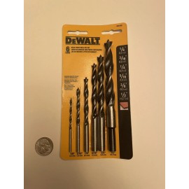 DEWALT DW1720 Brad Point Bit Set, 6-Piece