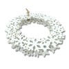Wooden LED Wreath Diameter 22 cm with Snowflakes and Stars