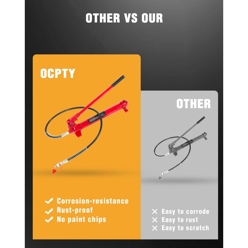 OCPTY Red Porta Power Hydraulic Jack Heavy Duty 10 Ton