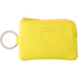 NSL-2708 Slip-on Noir Key Pouch, Yellow, Genuine Leather, Card Case, Key Case, Accessory Case