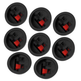 KOMBIUDA 8Pcs Round Speaker Wire Terminal Connector Clips Secure and Reliable Junction Box for Easy Installation of Amplifiers and Speakers Organized Spring Clamp for