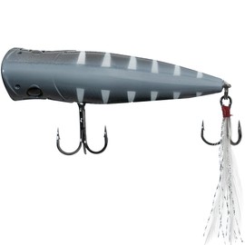 LMAB Topwater Splash Vibe 70F Bait, 7 cm Popper Fishing, Lead-Free, Popper Fishing Lure, Surface Wobbler, Surface Bait Pike, Plopper Fishing, Perch, ASP Bait (Black Tiger)