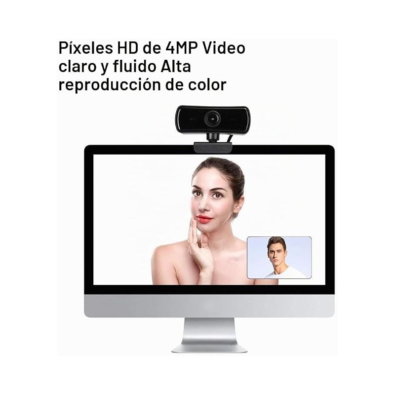 PUSOKEI Cámara Web USB 4K, Cámara Web HD con Micrófono,