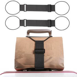 CEJAS 2 Piece Suitcase Strap, Robust Canvas Travel Strap Set, Durable Luggage Straps, for Suitcases, Bags and Travel Bags, Ideal for Travel, Transport and Organisation