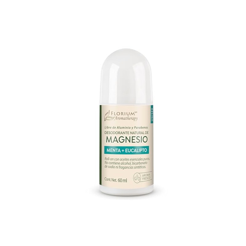 DESODORANTE NATURAL DE MAGNESIO CON ACEITES ESENCIALES PUROS DE MENTA