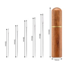 LIANHATA Hand Sewing Needles, 5 Sizes with Needle Containers, Sewing Needles, Sharp Needles, Large Needle Holes, Hand Sewing Needles, DIY Tools, Knitting Yarn, Embroidery Needles, Sewing Needles (Pack
