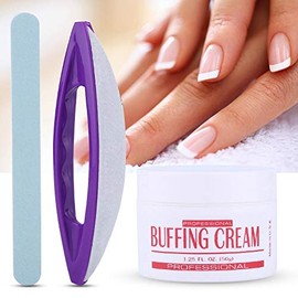 3 Unids Buffer de Uñas Profesional - Crema Pulidora para Brillo Intenso, Pulidor y Lijador para Manicura , Kit Herramientas Cuidado Uñas con Tiras Pul