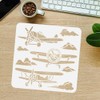 DOODLREAM 30 x 30cm Retro Airplane and Clouds Wall Stencil