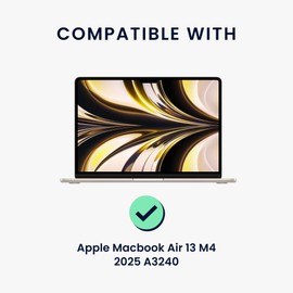 kwmobile Laptop Privacy Screen for Apple Macbook Air 13 M4 2025 A3240 - Computer Privacy Screen Shield - Laptop Monitor Protector - Anti Glare and Blue Light Blocking