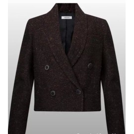 Anine Bing features double breasted closure with a cropped, boxy fit Blazer S/p