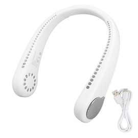 Portable Neck Fan Hands Free 3 Gear Adjustable USB Rechargeable Cooling Hanging Fan Quiet Neck Cooler for Outdoor Sports