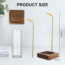 Fychuo Incense Stick Holders, Wooden Incense Burner Holder with Removable Glass Ash Catcher Incense Holders for Sticks Anti-Ash Incense Cone Holder for Home Decor Yoga Spa Meditation