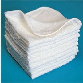 48 New White Bath WASHCLOTHS 12X12 1 lb 100% Cotton Hemmed, Economy Grade, V2110