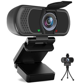 HD Webcam 1080P with Microphone, PC Laptop Desktop USB Webcams, Pro Streaming Computer Camera, 110-Degree Widescreen