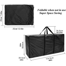 THJOPOKEEL Hay Bale Storage Bag, Extra Large Tote Hay Bale Carry Bag, Foldable Portable Horse and Livestock Hay Bags with Zipper Waterproof, Black