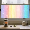 IVN Privacy Window Film Rainbow Gradient Sparkles Stained Glass Window