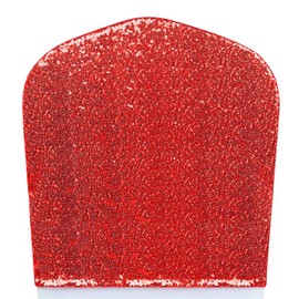 SquarePie Chair Back Covers, 10 PCS Glitter Red Sequin Chair Covers, Decorative Sparkly Chair Sashes Slipcovers for Banquet Wedding Party