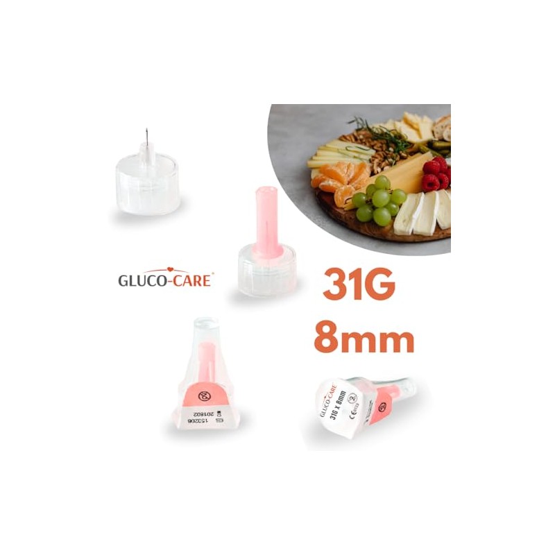 GLUCO-CARE Pen Tips 31G x 8mm (5/16’’) – Ultra-Thin Tip