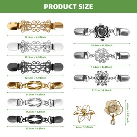 9 Pcs Vintage Cinch Clips With Tucks In Dress