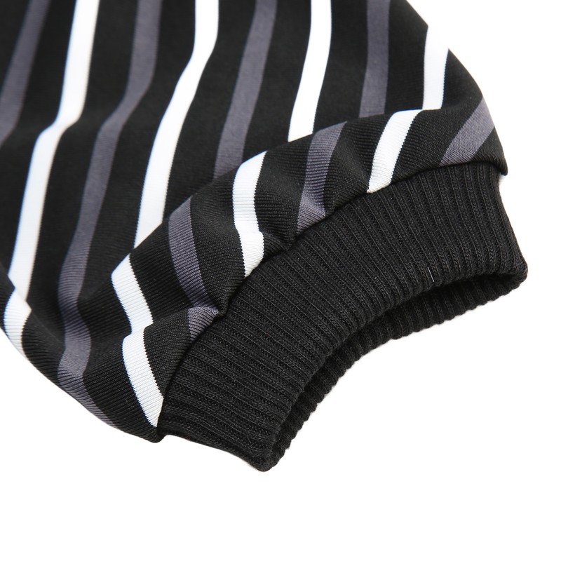 Dog Pajamas Warm 4 Legged High Collar Soft Stretchy Striped