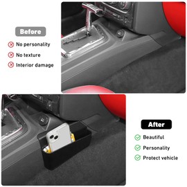 Linskip Center Console Organizer Compatible with 2009-2014 Dodge Challenger, Gear Shift Storage Tray for Challenger Interior Accessories(Black)