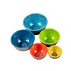 Prepara Two-Tone Melamine Pinch Bowl, Set of 5, Multicolored