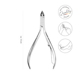 TITANIA Cuticle Nippers (10 cm) • Premium Cuticle Nipper for Manicure & Pedicure • Extra Fine & Sharp Cutter Made of Stainless Steel • Cuticle Cutter • 100% Plastic-Free & Sustainable
