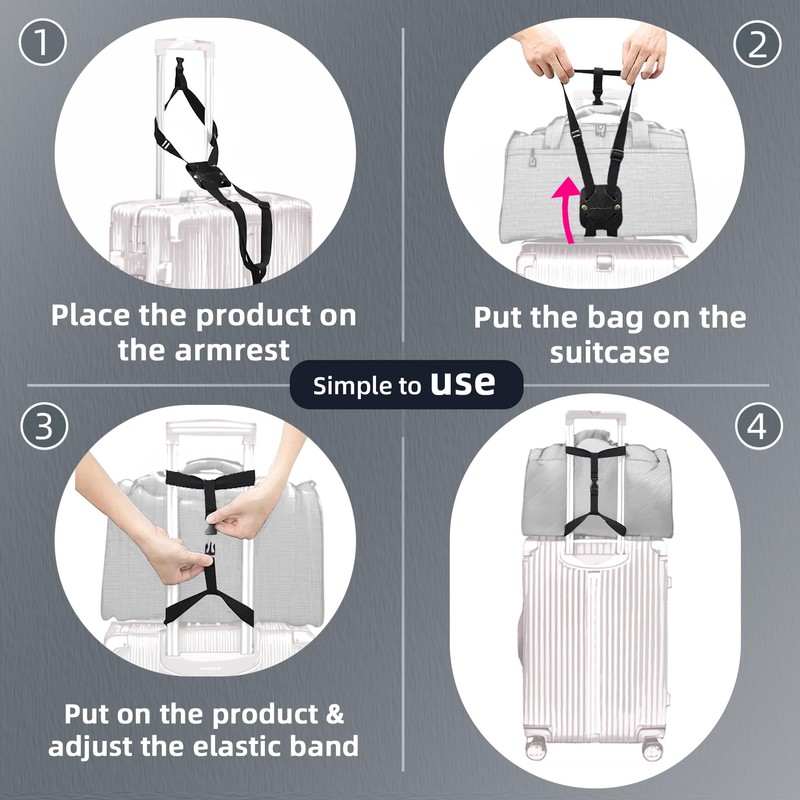 Luggage Straps for suitcases,Luggage Straps for Carry on Bag (heisedan)