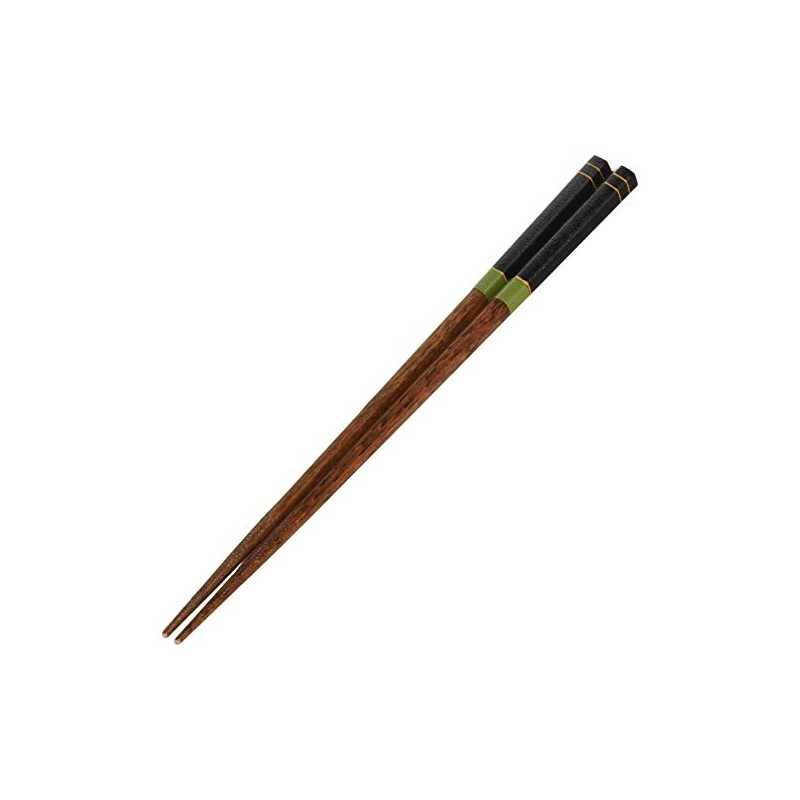Kawai Chopsticks Dishwasher Safe, Shinano, Black, 9.1 inches (23 cm)