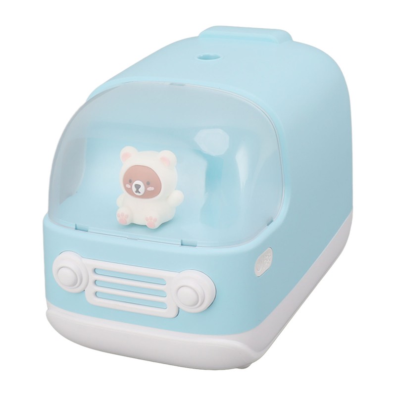 Cute Small Humidifier 350ml Bear Bus Shape USB Charging Portable