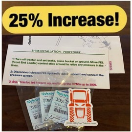 Kubota Boost Hydraulic Pressure JailBreakYourTractor Adjustment Kit Shims BX B L MX +25% Power