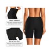 Holipick Black 7" Swim Shorts Women High Waisted Bathing Suit